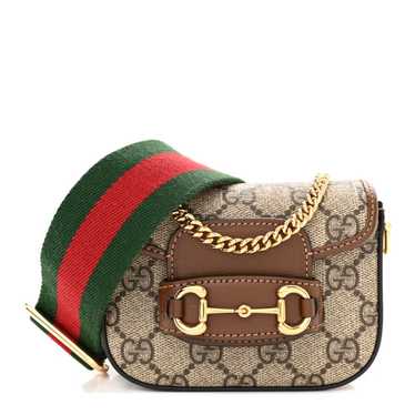 GUCCI GG Supreme Monogram Azalea Calfskin Web Hor… - image 1