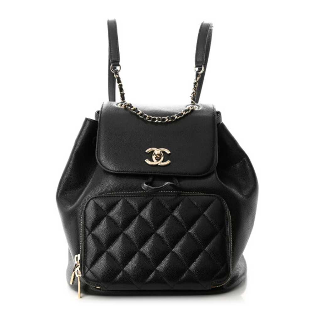 CHANEL Caviar Quilted Business Affinity Backpack … - image 1