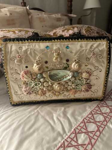 Random Vintage 1960’s Seashell rattan handbag |…