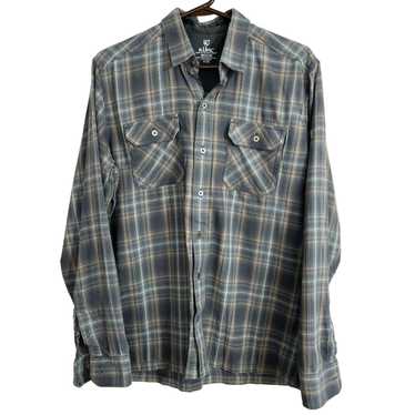 Kuhl Kuhl Dillingr Flannel Shirt Long Sleeve Gray 