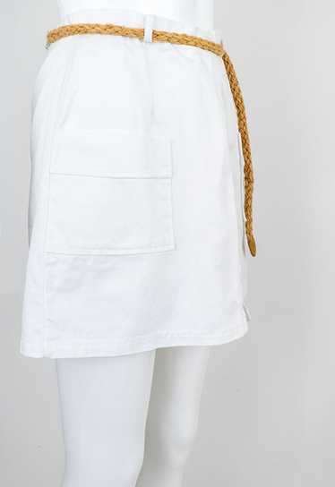 1960s White Denim Scooter Skort