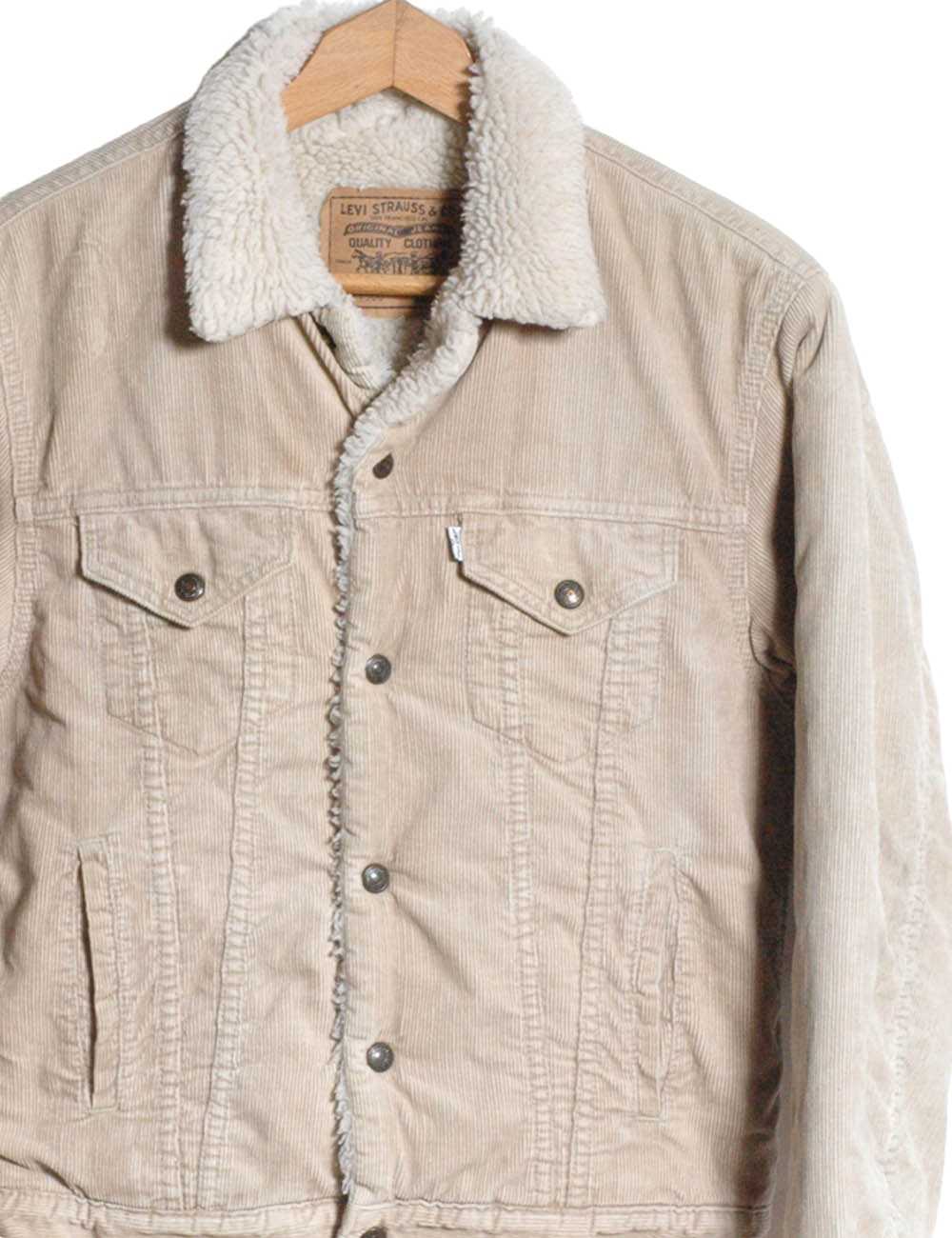 Vintage Levi’s Light Brown Sherpa Corduroy Jacket… - image 2