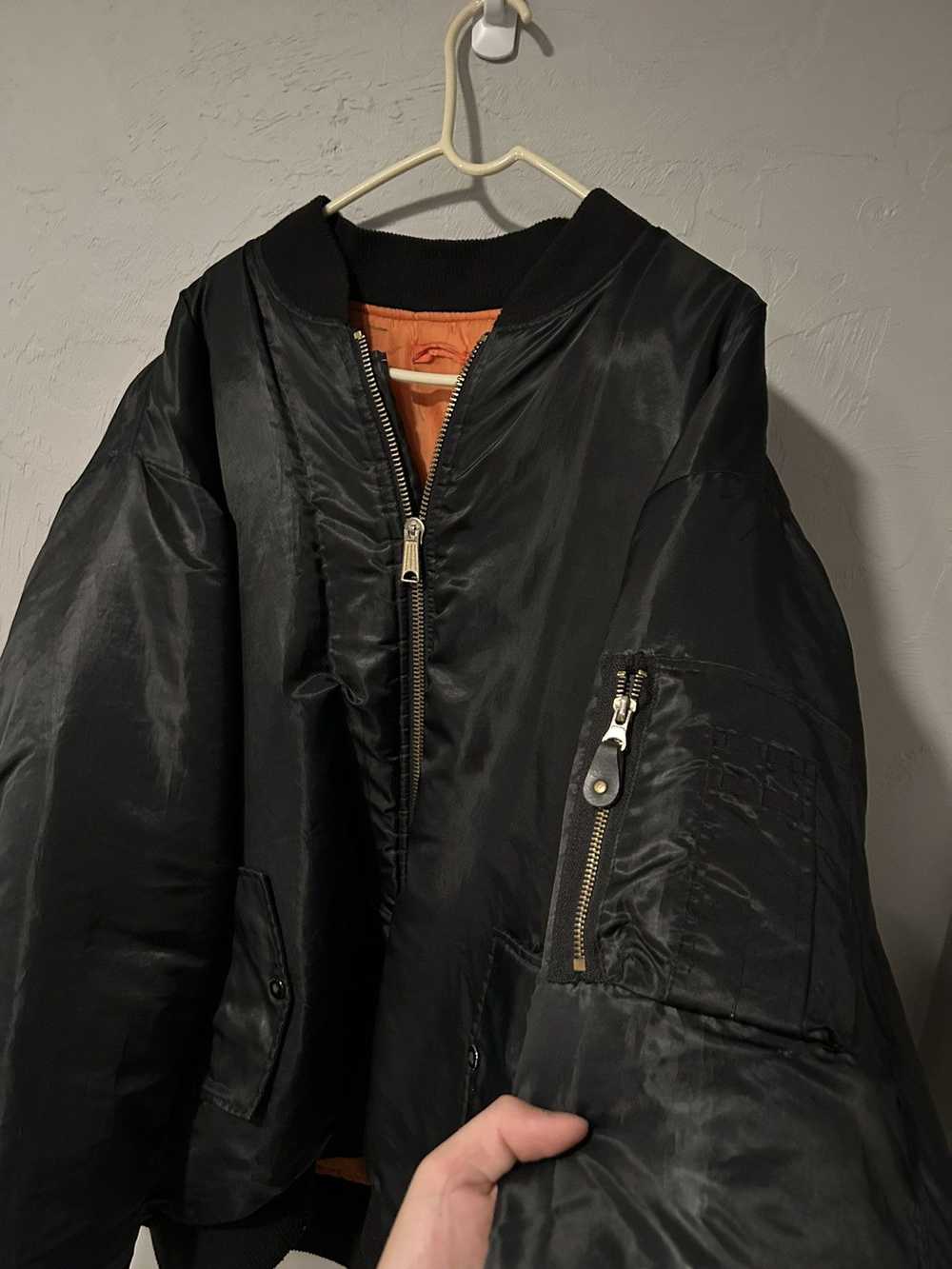 Vintage Vintage Demna Army Black Bomber Jacket Ov… - image 4