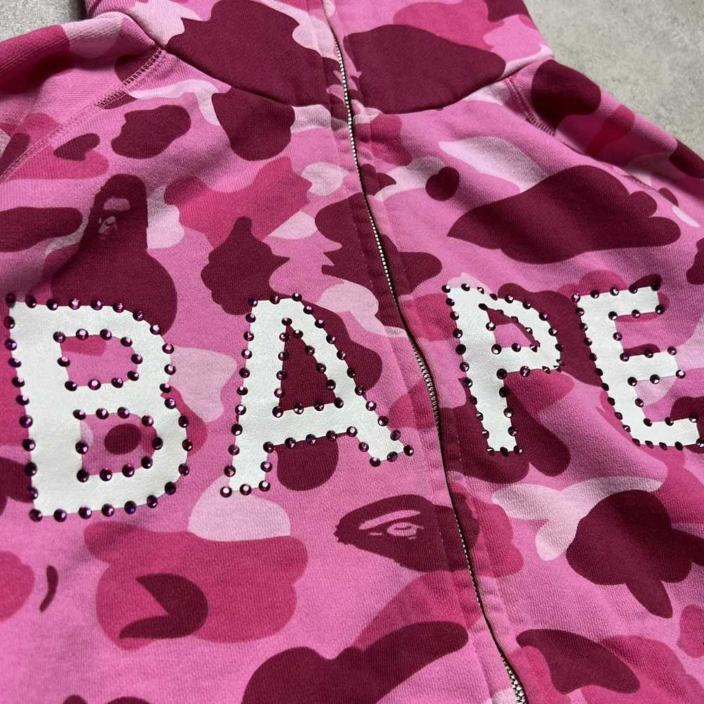 Bape Swarovski Color Camo Full Zip Hoodie - image 3