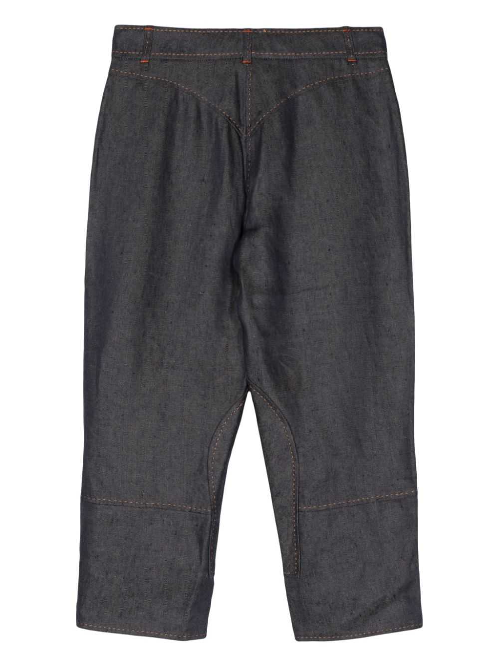 Hermès Pre-Owned 2010s linen trousers - Blue - image 2