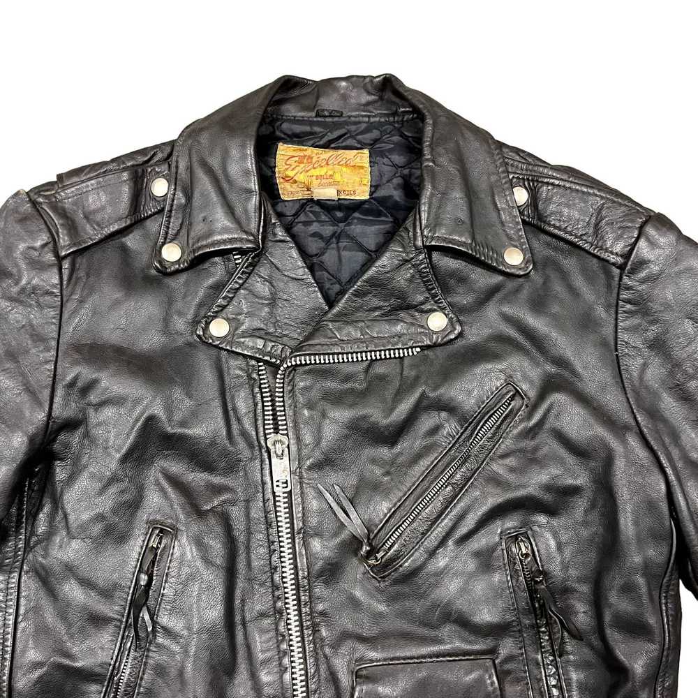 Vintage 70s VTG USA Made Excelled Leathers Black … - image 5