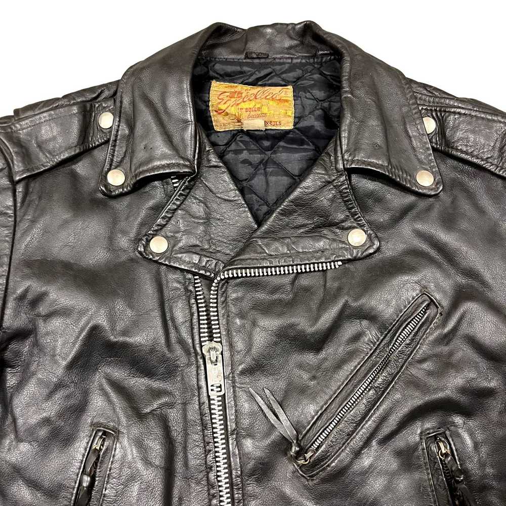 Vintage 70s VTG USA Made Excelled Leathers Black … - image 9