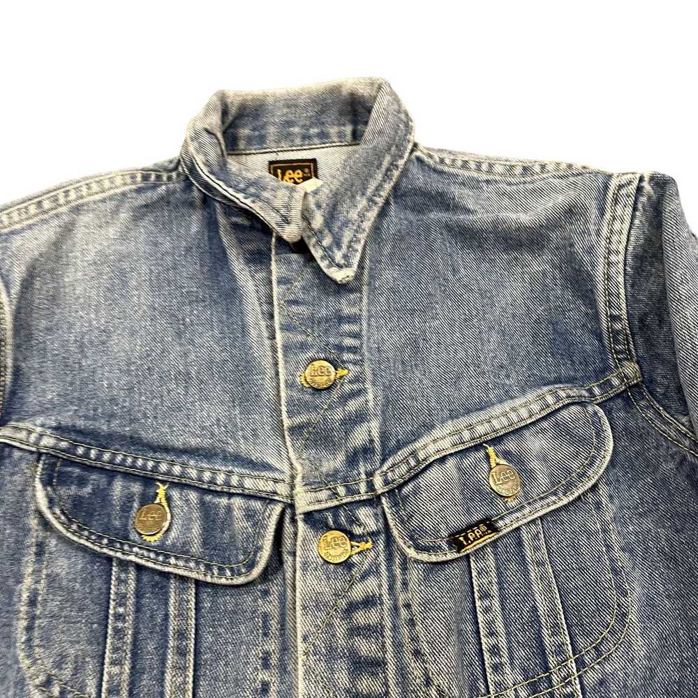 Vintage 80s VTG Lee Denim Blue Button Front Truck… - image 6