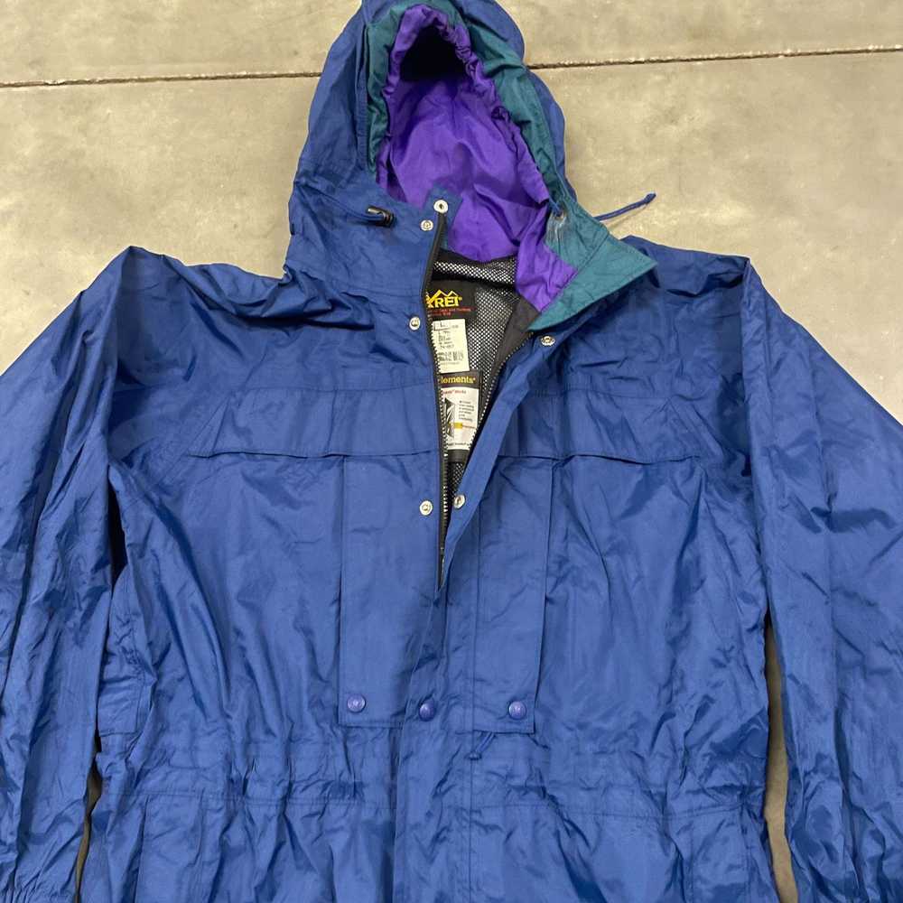 Vintage 80s VTG REI CO-OP Blue/Purple Nylon Hoode… - image 4