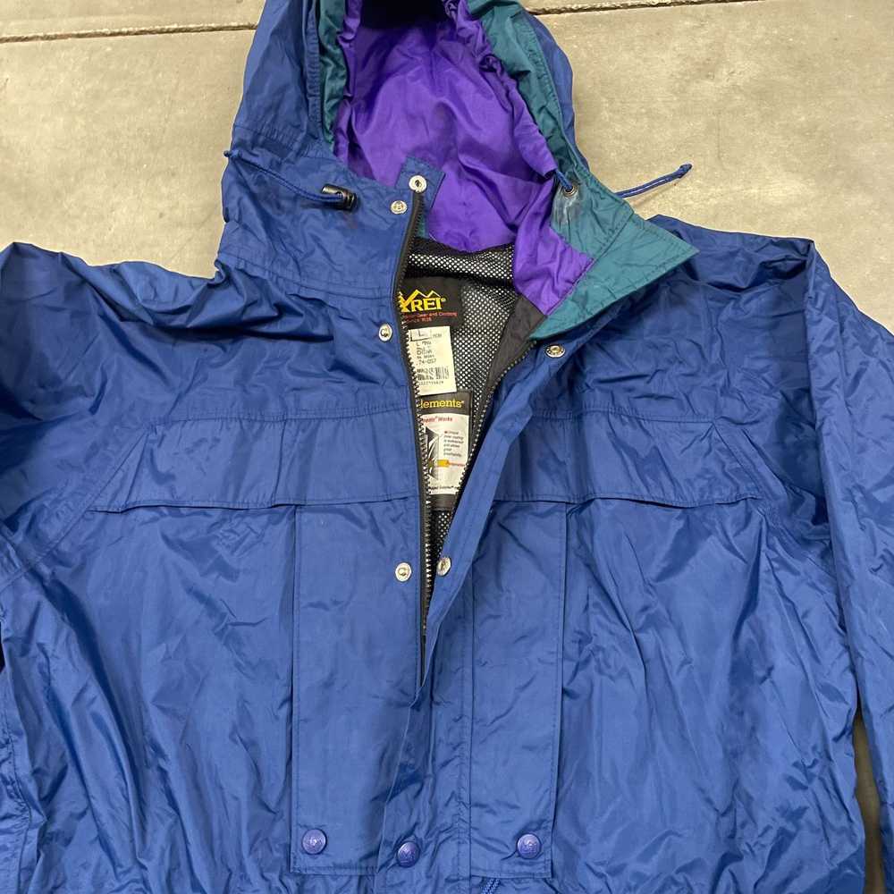 Vintage 80s VTG REI CO-OP Blue/Purple Nylon Hoode… - image 5