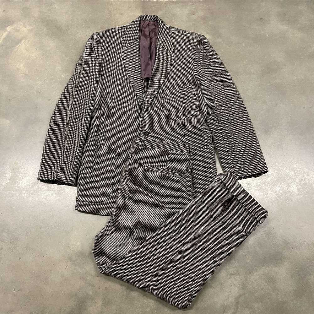 Vintage 60S VTG Gray Tweed Hart Schaffner Marx 2 … - image 2