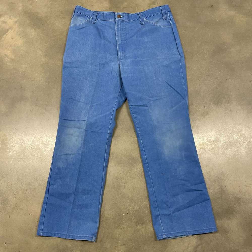 Vintage 70s VTG Baby Powder Blue Dickies Talon 42… - image 8