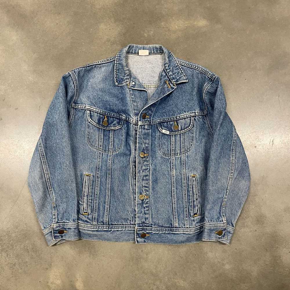 Vintage 80s VTG Lee Rider Denim Jean Jacket M Blu… - image 2