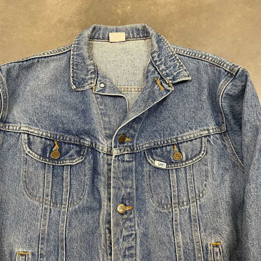 Vintage 80s VTG Lee Rider Denim Jean Jacket M Blu… - image 3