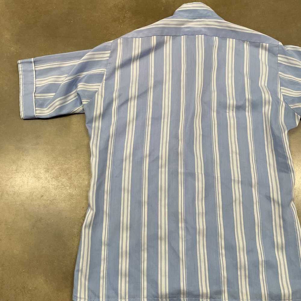 Vintage 70s VAN HEUSEN Hampshire House Blue/White… - image 11