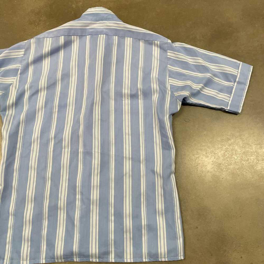 Vintage 70s VAN HEUSEN Hampshire House Blue/White… - image 12