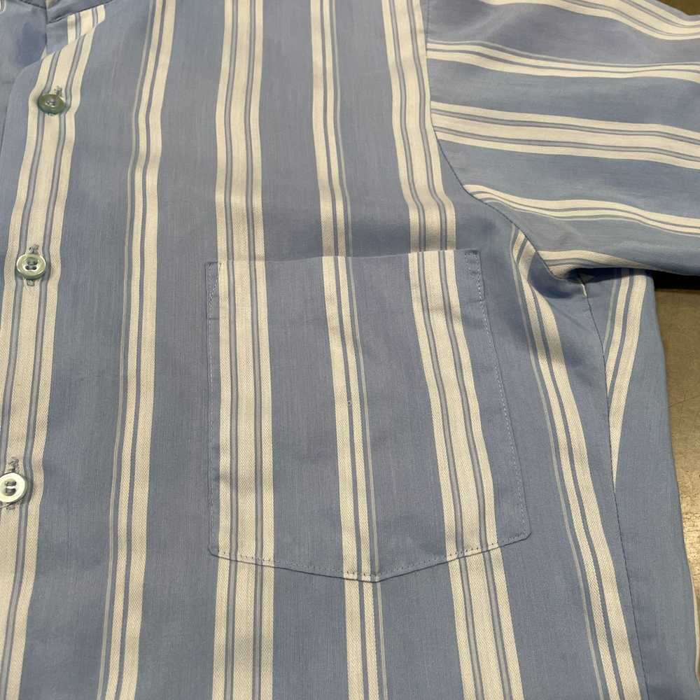 Vintage 70s VAN HEUSEN Hampshire House Blue/White… - image 7