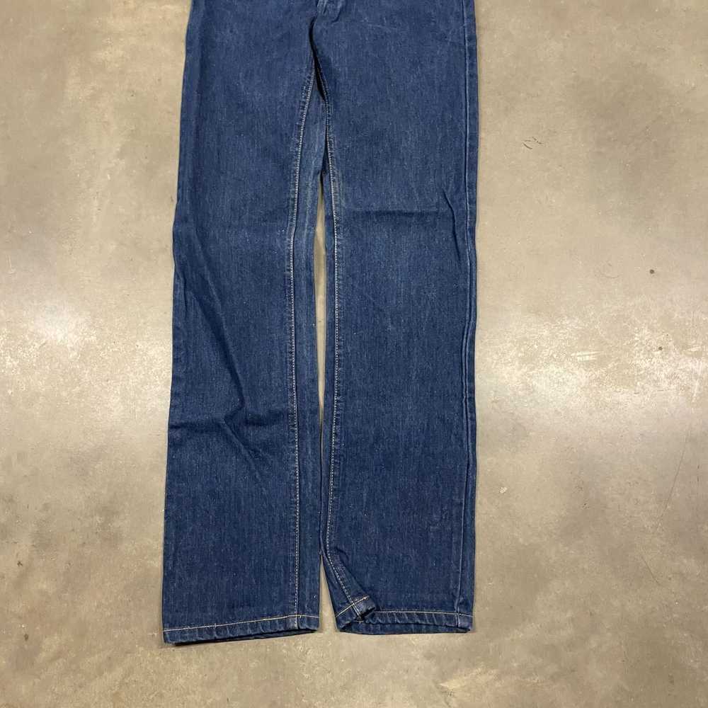 Vintage 70s Blue Denim Lee Rider Straight Leg Ind… - image 12