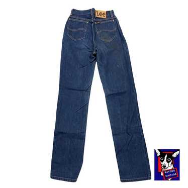 Vintage 70s Blue Denim Lee Rider Straight Leg Ind… - image 1