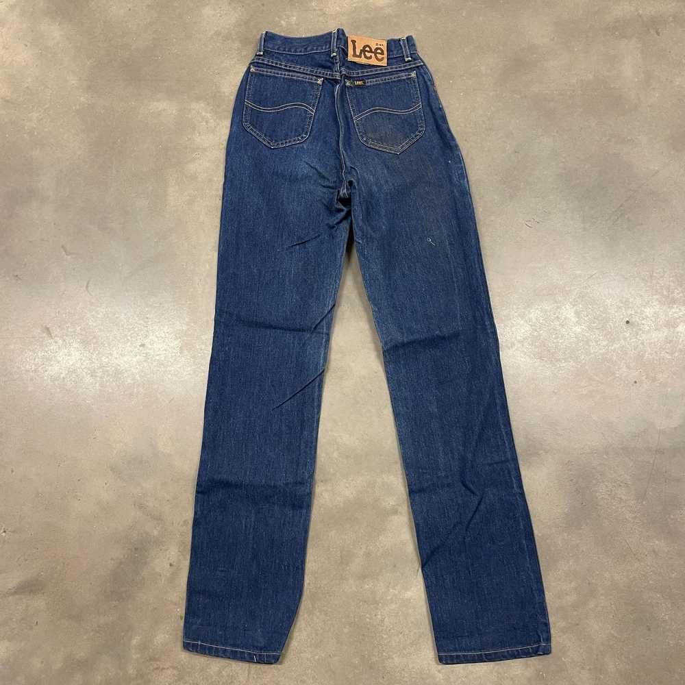 Vintage 70s Blue Denim Lee Rider Straight Leg Ind… - image 2