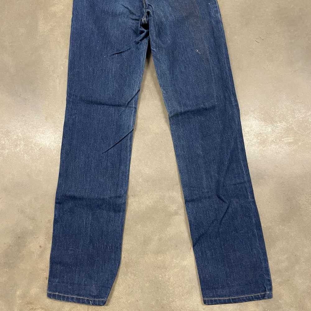 Vintage 70s Blue Denim Lee Rider Straight Leg Ind… - image 6