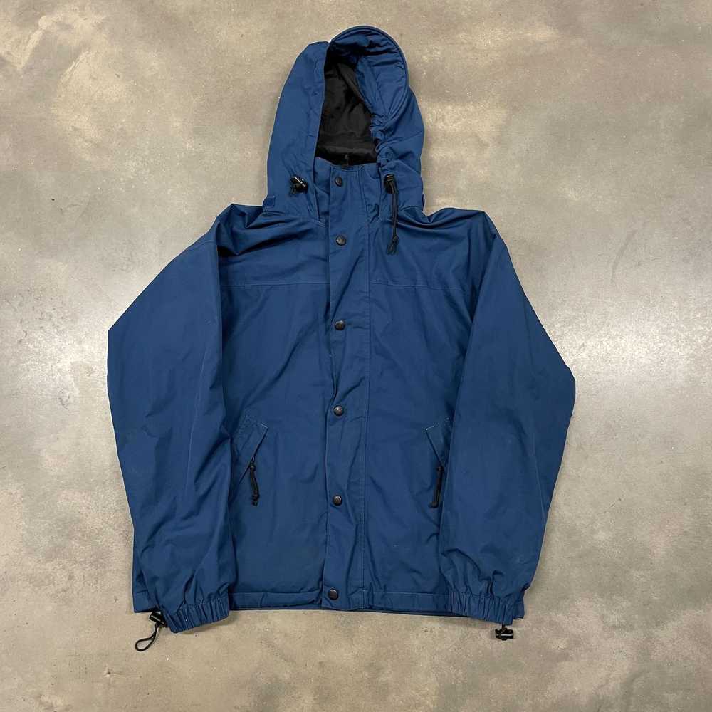 Vintage 80s REI CO-OP Blue Nylon Hooded Parka Zip… - image 2