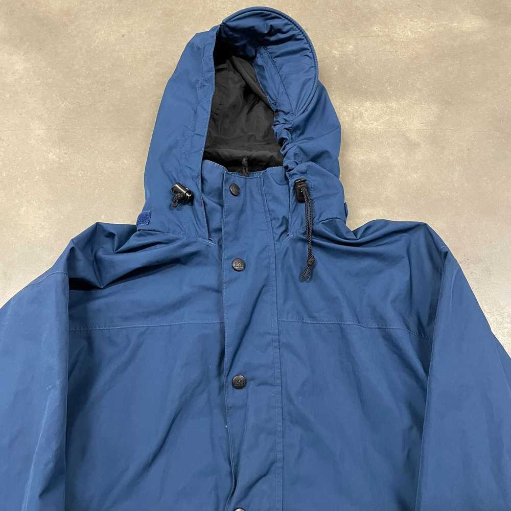 Vintage 80s REI CO-OP Blue Nylon Hooded Parka Zip… - image 3