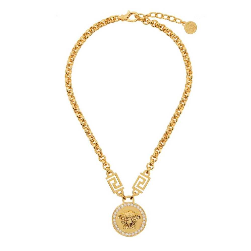 Versace Medusa logo crystal Greca necklace - image 2