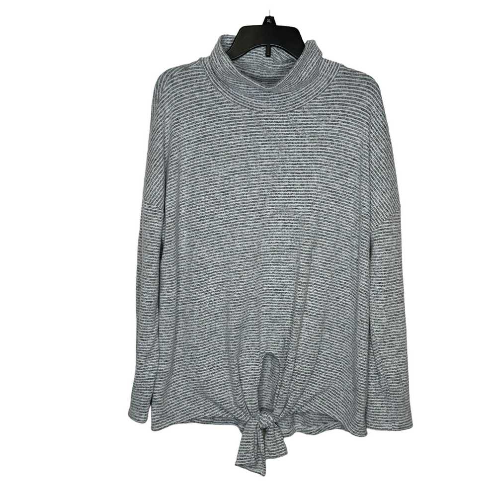 Lou & Grey Lou & Grey Loft Women Top Striped Turt… - image 1