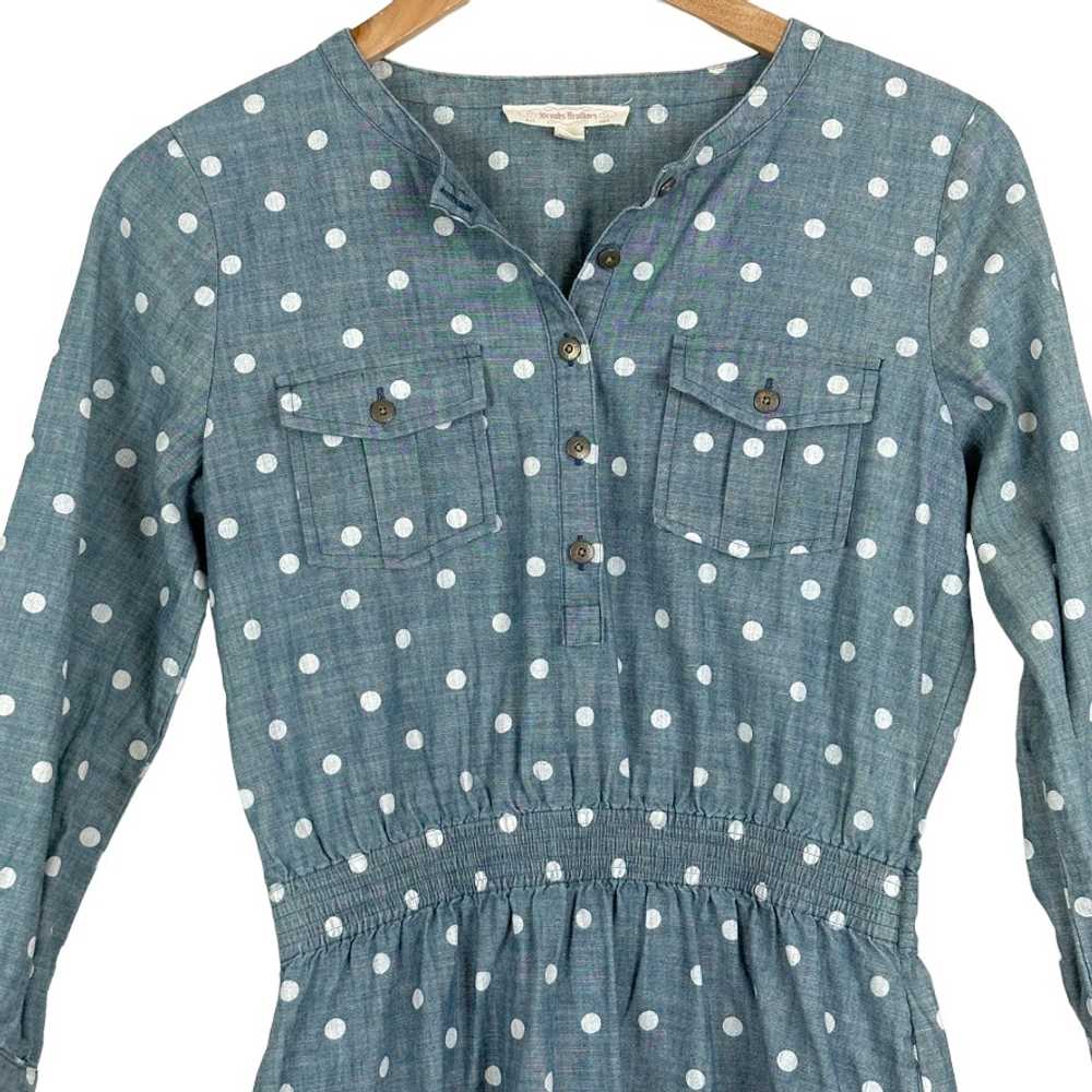 Brooks Brothers Womens Blue Chambray Polka Dot Sh… - image 3