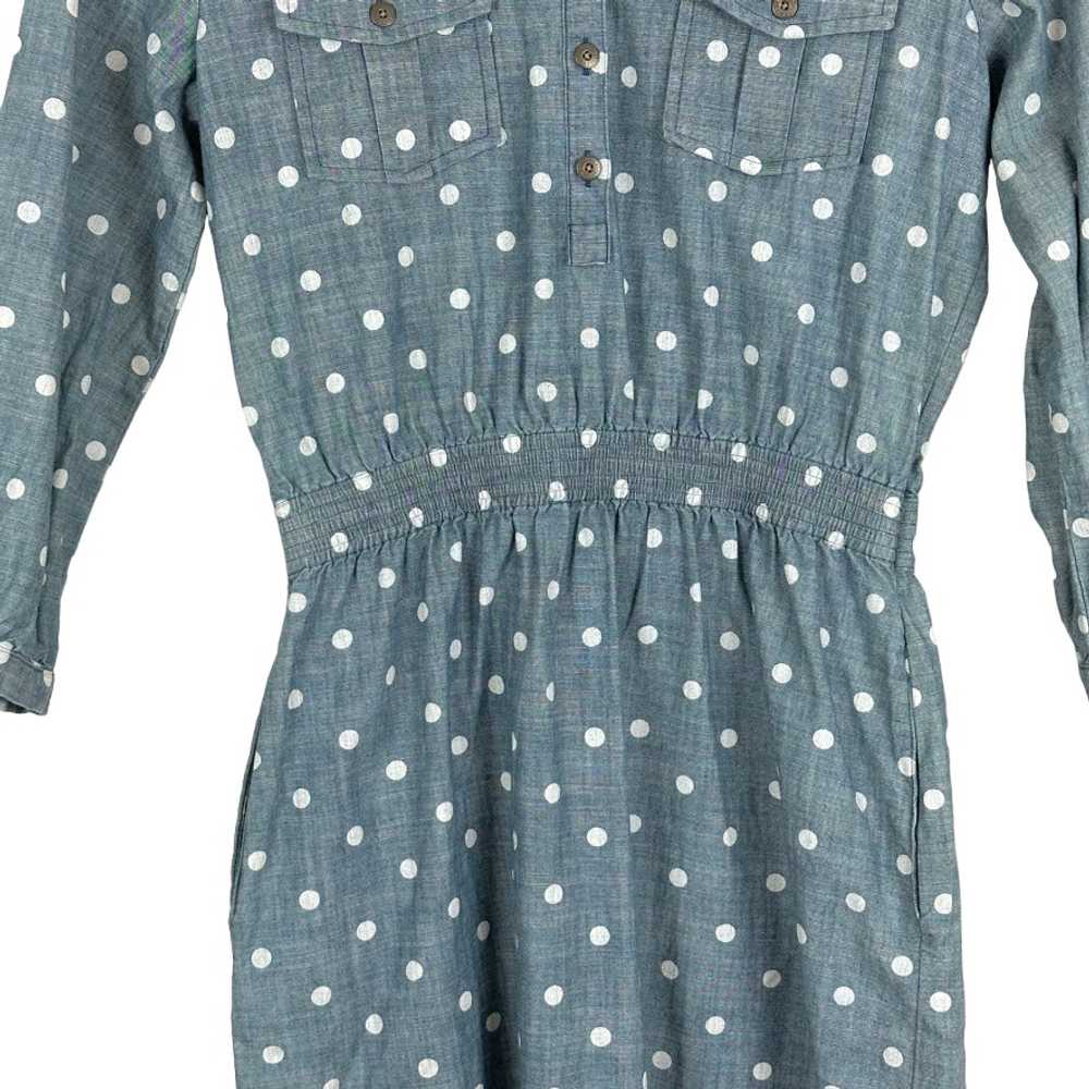 Brooks Brothers Womens Blue Chambray Polka Dot Sh… - image 4