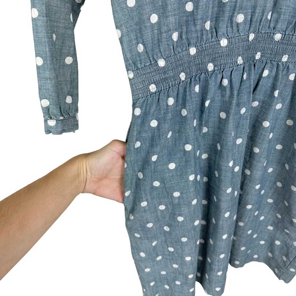 Brooks Brothers Womens Blue Chambray Polka Dot Sh… - image 5