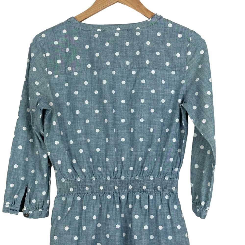 Brooks Brothers Womens Blue Chambray Polka Dot Sh… - image 6