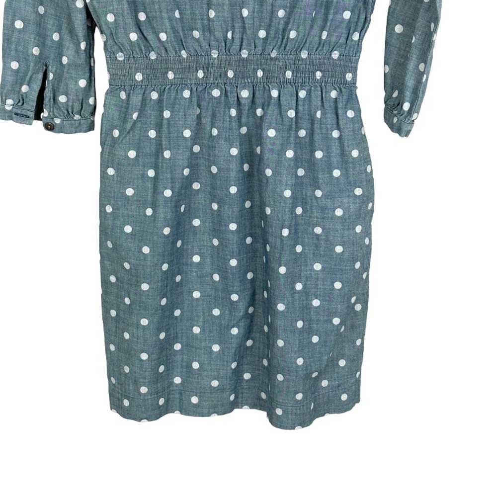 Brooks Brothers Womens Blue Chambray Polka Dot Sh… - image 7