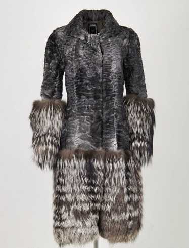 Dior Christian Dior Fox Fur Lining Silk Heavy Coat - image 1