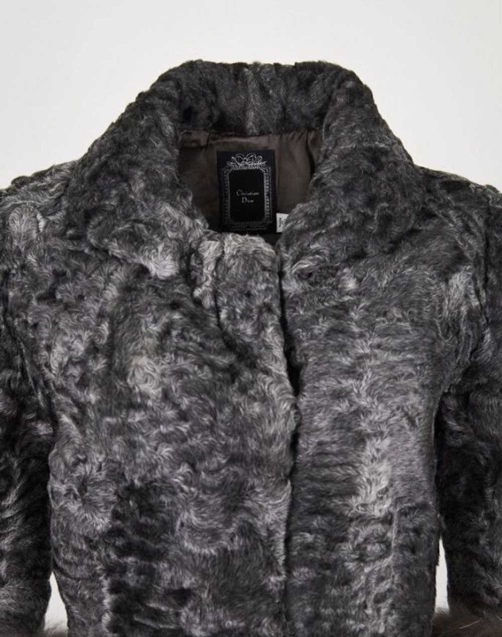 Dior Christian Dior Fox Fur Lining Silk Heavy Coat - image 3