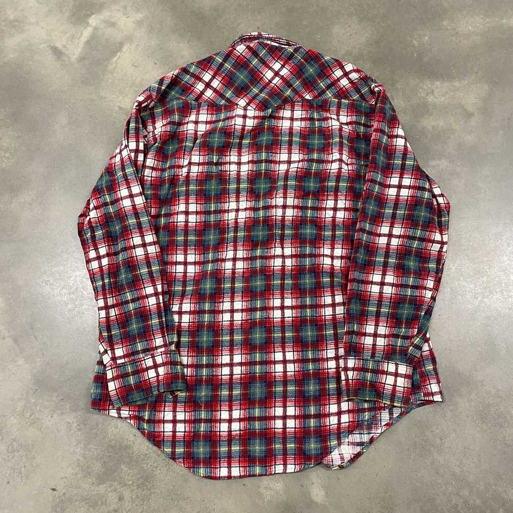 Vintage 70S 'Big Country' Red/Green Cotton Plaid … - image 10