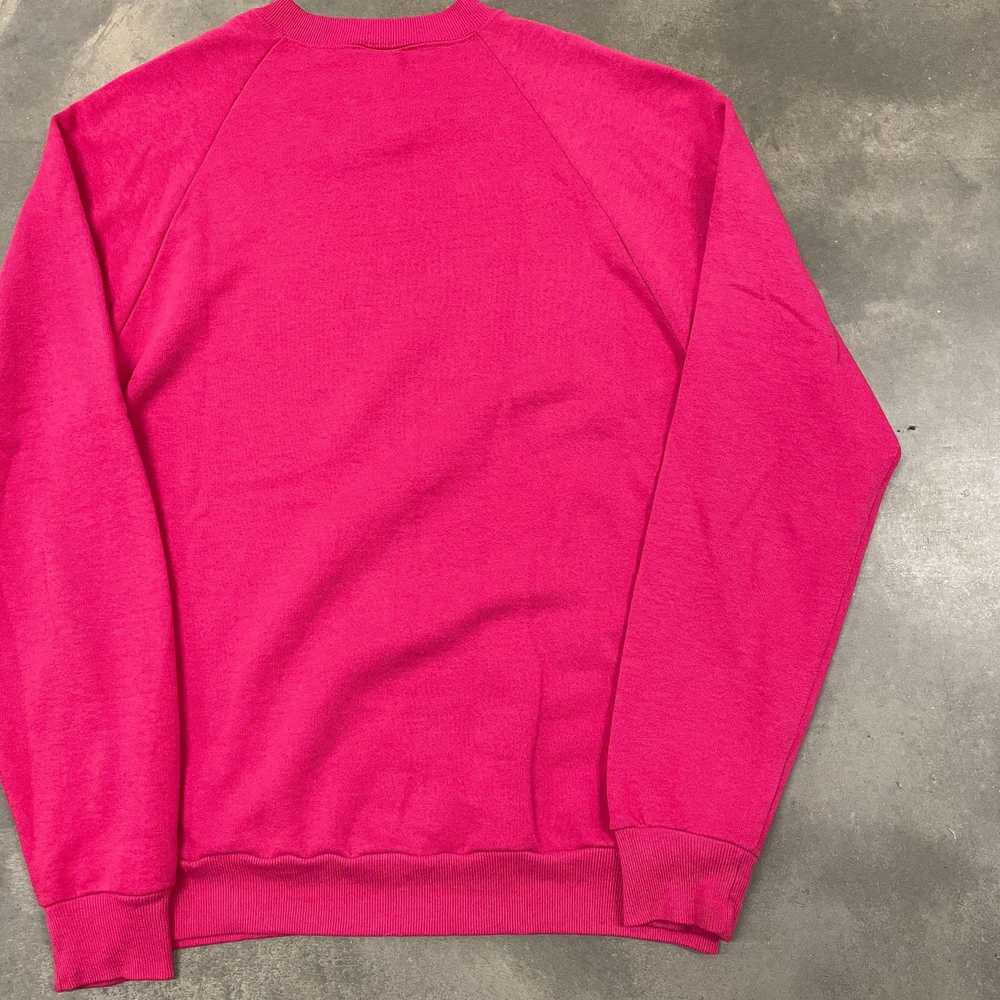 Vintage 80s VTG Pink Maine Raglan Crewneck Sweats… - image 10