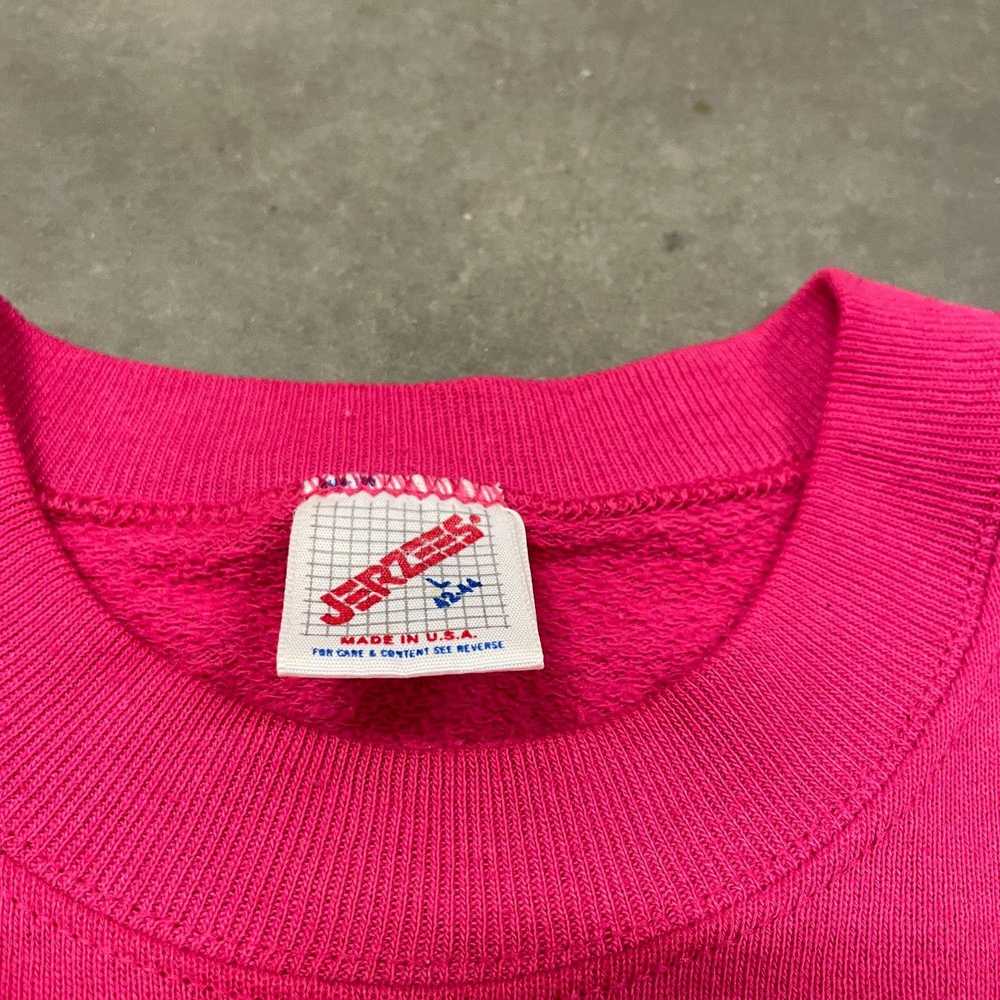 Vintage 80s VTG Pink Maine Raglan Crewneck Sweats… - image 6