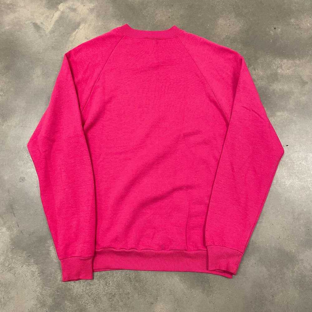 Vintage 80s VTG Pink Maine Raglan Crewneck Sweats… - image 7