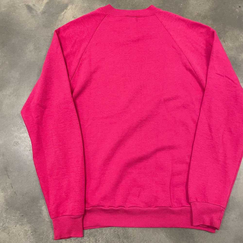 Vintage 80s VTG Pink Maine Raglan Crewneck Sweats… - image 8