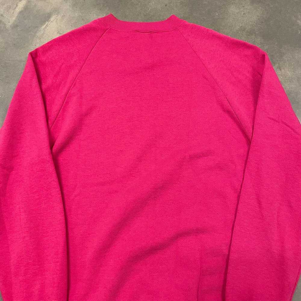 Vintage 80s VTG Pink Maine Raglan Crewneck Sweats… - image 9