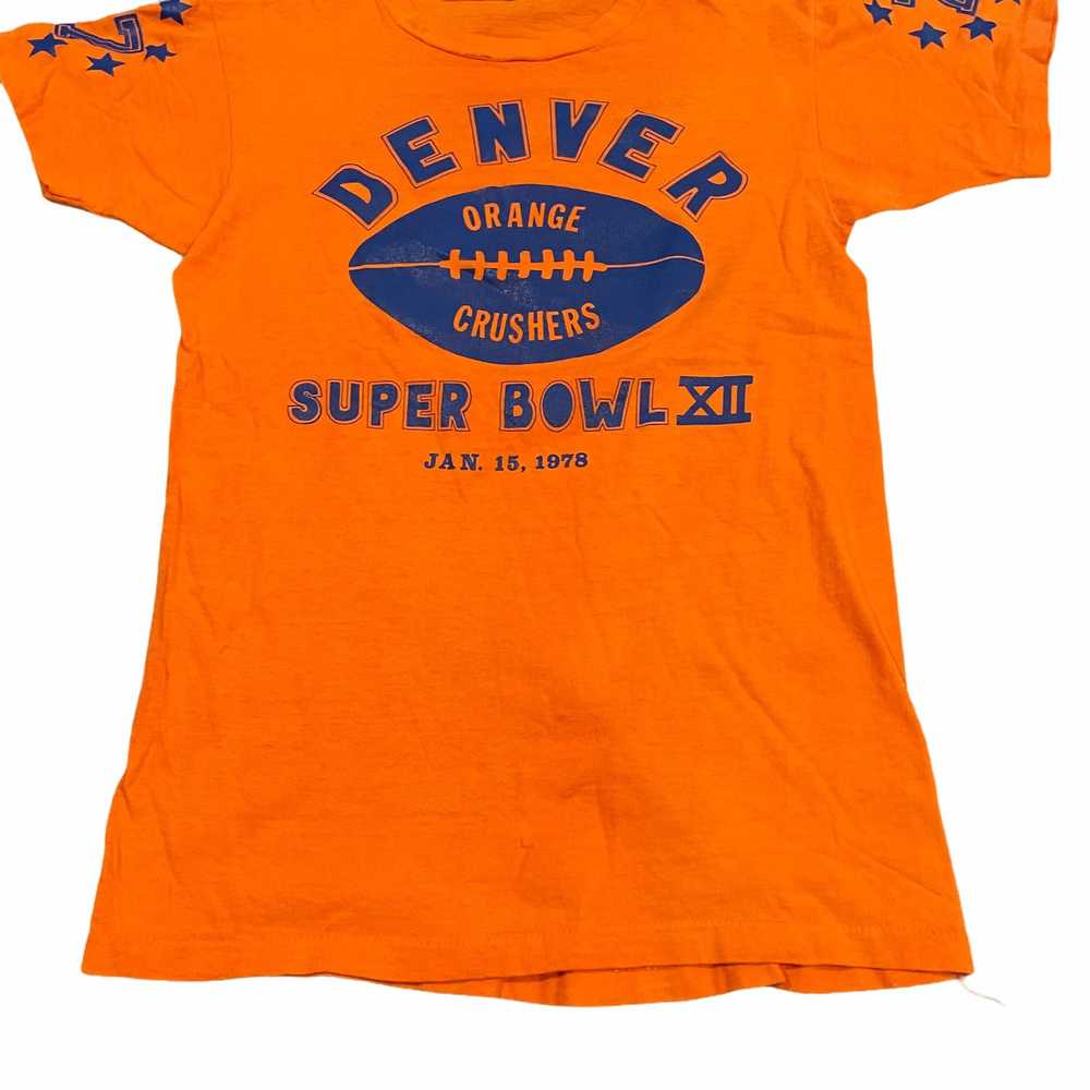 Vintage 70S Orange Crush Denver Super Bowl 1978 T… - image 4