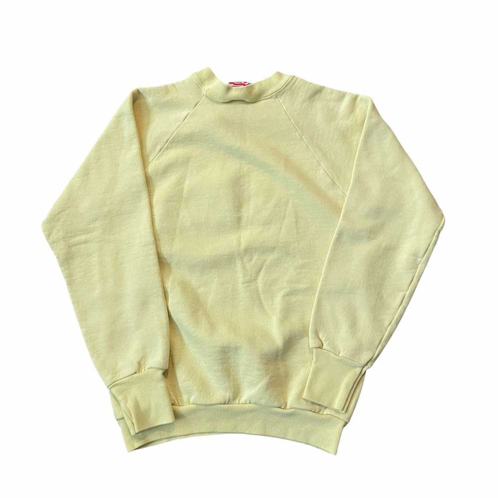 Vintage 80s Faded Yellow 'Collette' Sweatshirt S … - image 5