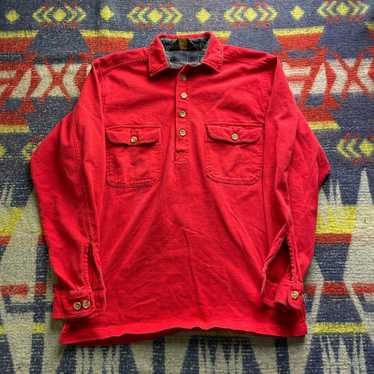 Vintage 80s Vtg Eddie Bauer Cotton Red Polo Shirt… - image 1