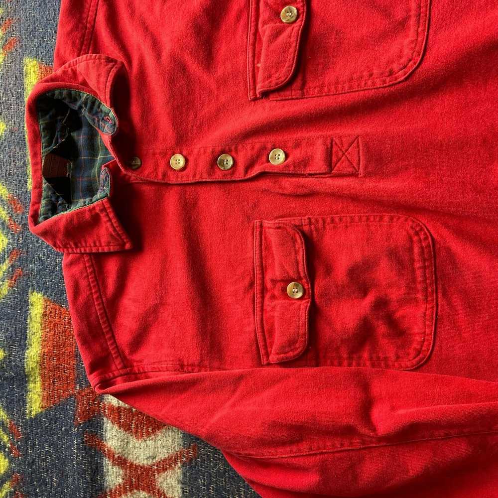 Vintage 80s Vtg Eddie Bauer Cotton Red Polo Shirt… - image 7