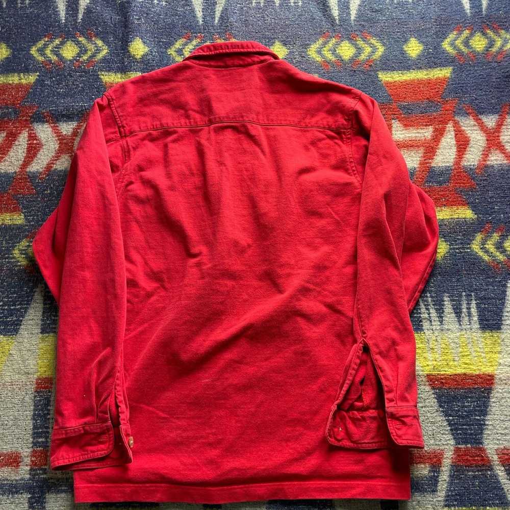 Vintage 80s Vtg Eddie Bauer Cotton Red Polo Shirt… - image 9