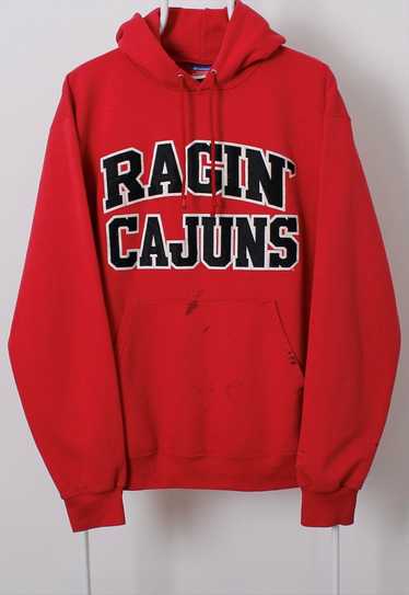 Champion Hoodie in Red colour, RACIN CAJUNS, Vinta