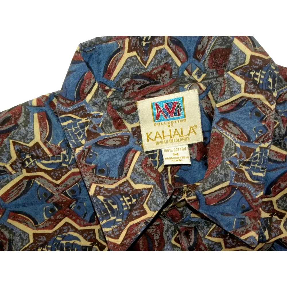 Vintage 90s Hawaiian Shirt Fish Print Avi KAHALA … - image 11