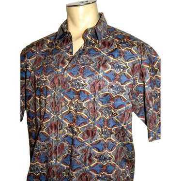 Vintage 90s Hawaiian Shirt Fish Print Avi KAHALA … - image 1